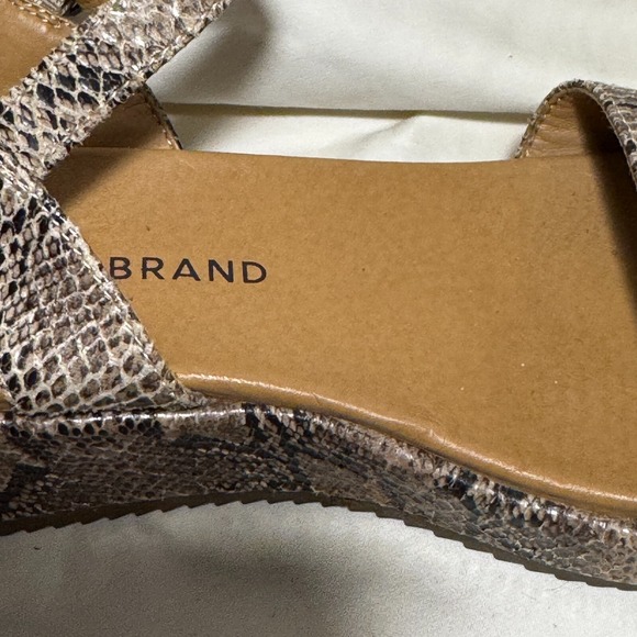 Lucky Brand Girls Size 3 M‎ Platform Sandals Snake Skin Pattern - Picture 11 of 16